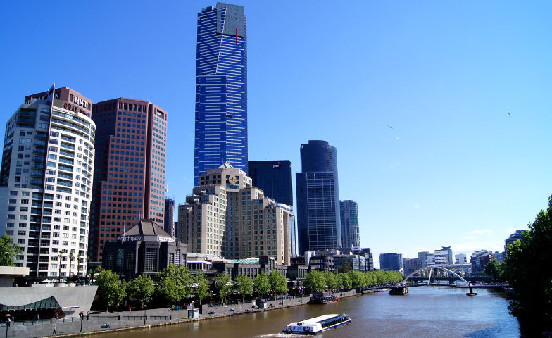 Blick auf den Yarra River und Southbank