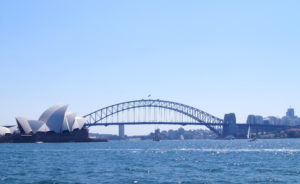 Blick auf Opera House und Harbour Bridge