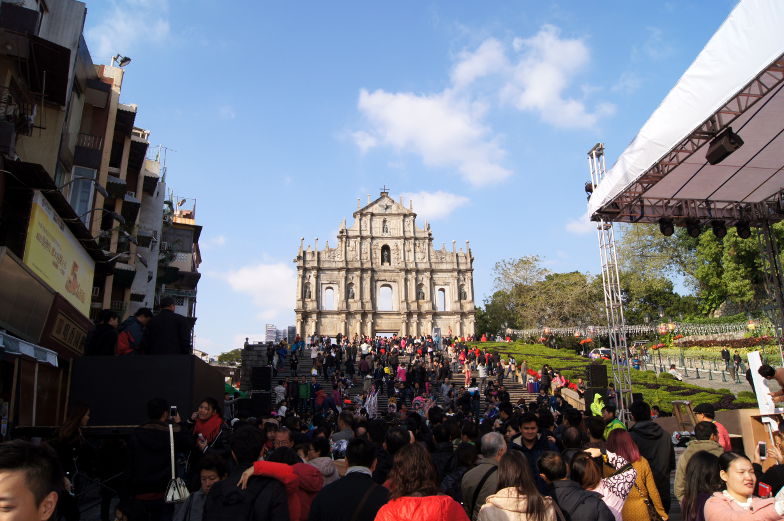 Treppenaufstieg zur Pauluskirche in Macau