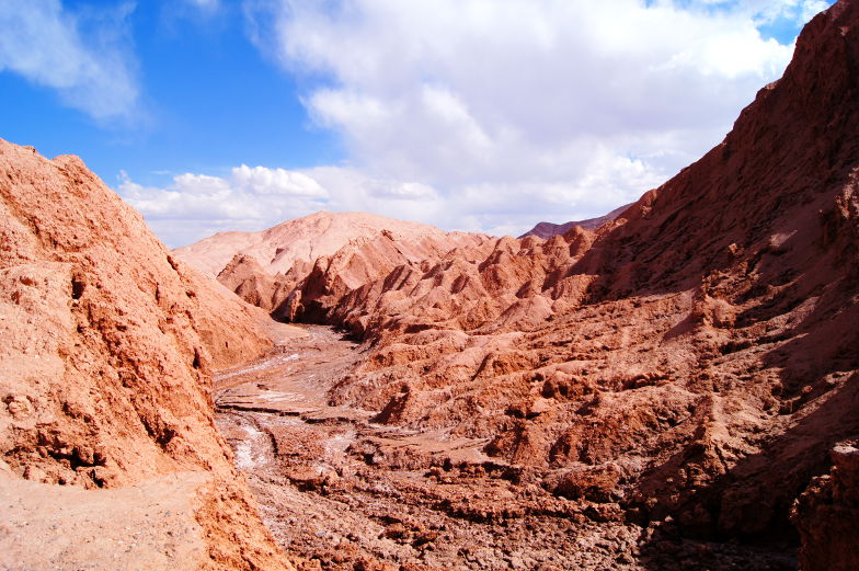 Sehenswuerdigkeit die Mondlandschaft in der Atacama Wüste 