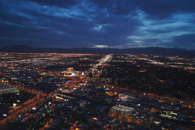 Ausblick vom Stratosphere Tower auf Las Vegas