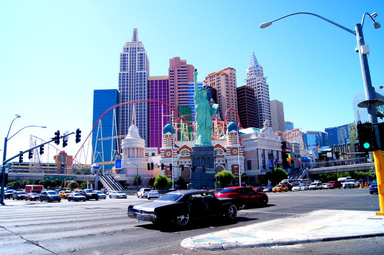 Las Vegas Attraktion Achterbahn Big Apple Coaster New York New York Hotel 