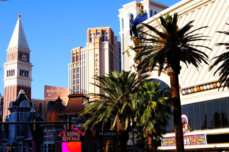 Blick auf den Las Vegas Strip mit Hotels