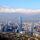 Ausblick auf Costanera und die Anden Santiago de Chile