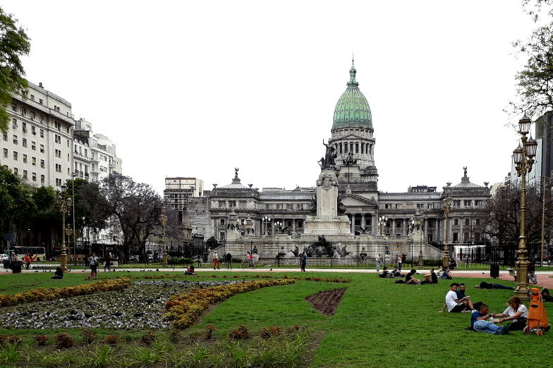 Blick auf den Palacio del Congreso de la Nación Argentina in Buenos Aires