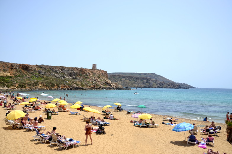 Schoenster Strand auf Malta Golden Bay 