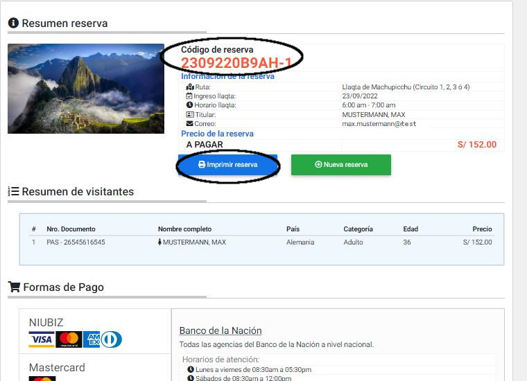 Machu Picchu Ticket online buchen