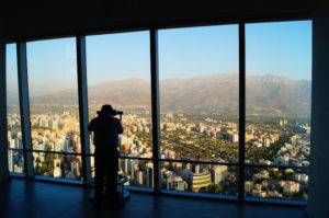 Sky Costanera Aussicht auf Santiago de Chile und die Anden