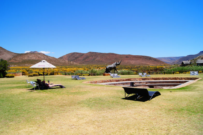 Aquila Game Reserve Gartenanlage zum Relaxen vor Safari