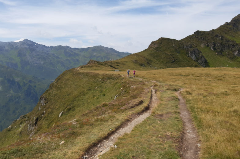 Bergrücken fünfte Etappe Alpenüberquerung