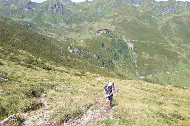 Aufstieg auf das Siganjoch 5. Etappe Alpenüberquerung