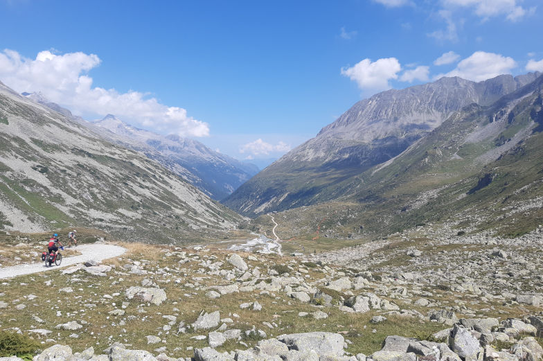 er beste Ausblick auf der sechsten Etappe der Alpenüberquerung