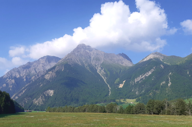 Wanderstrecke auf der letzten Etappe der Alpenüberquerung