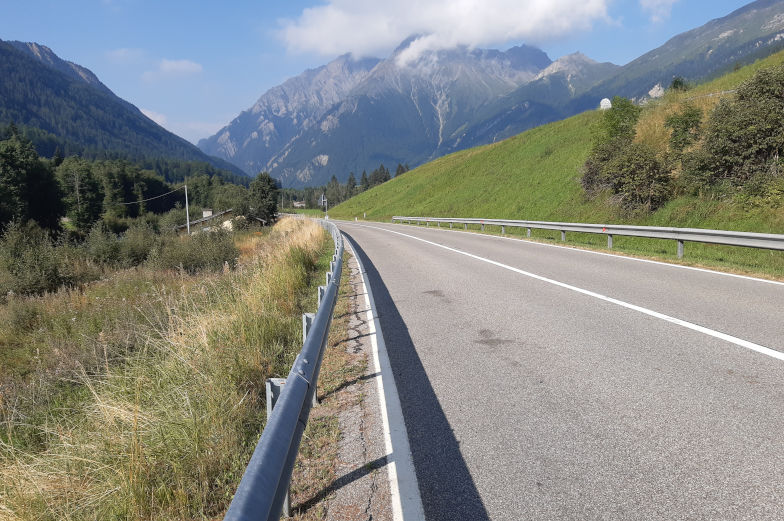 Streckensperrung auf der siebten Etappe nach Sterzing Alpenüberquerung