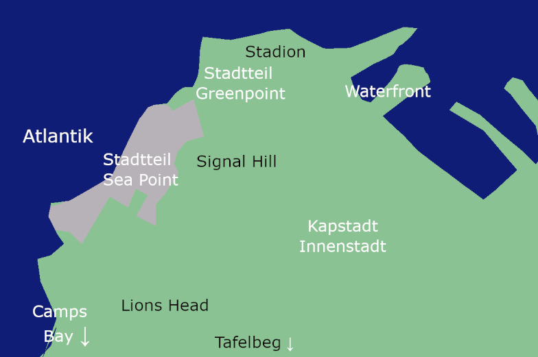 Gute Hoteluebersicht von Kapstadt Sea Point