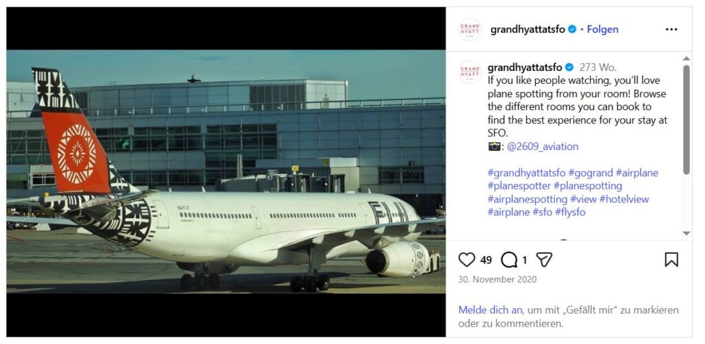 Airport-Hotel mit direktem Blick auf die Runway