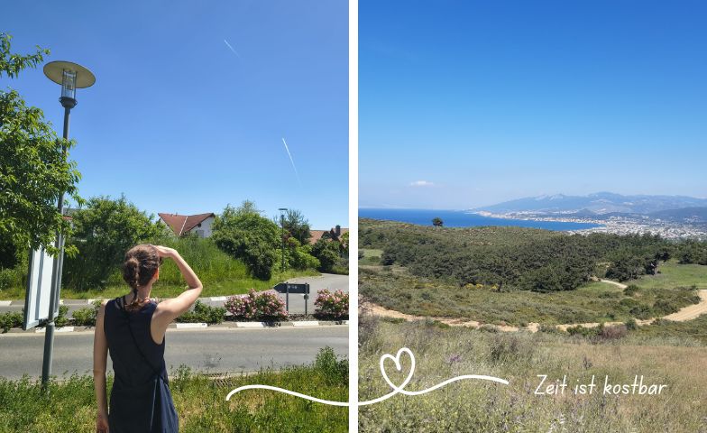 Collage Reiseblicke Mai 2026 – Flugzeug spotten und Meeresblick in der Türkei