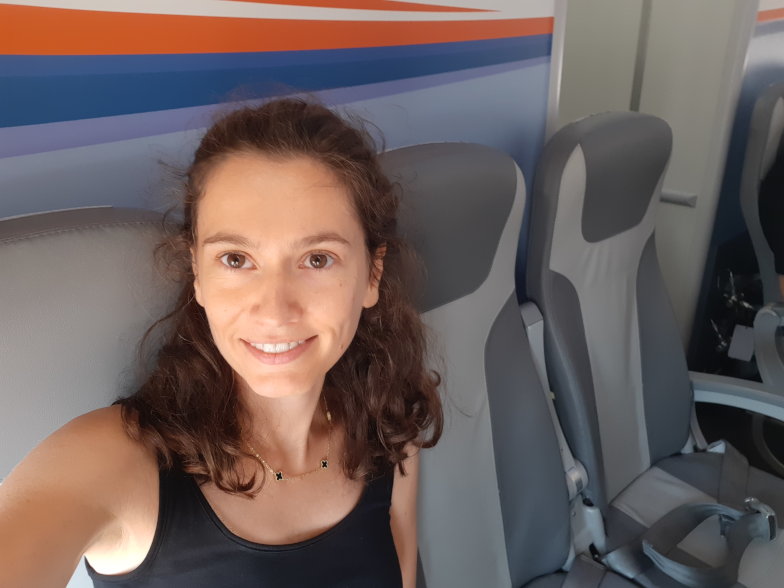 Leere Sitzreihe auf dem Rückflug mit SunExpress