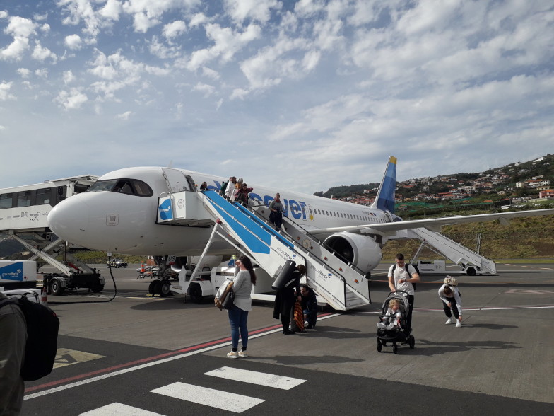 Ankunft am Flughafen Funchal mit Discover Airlines