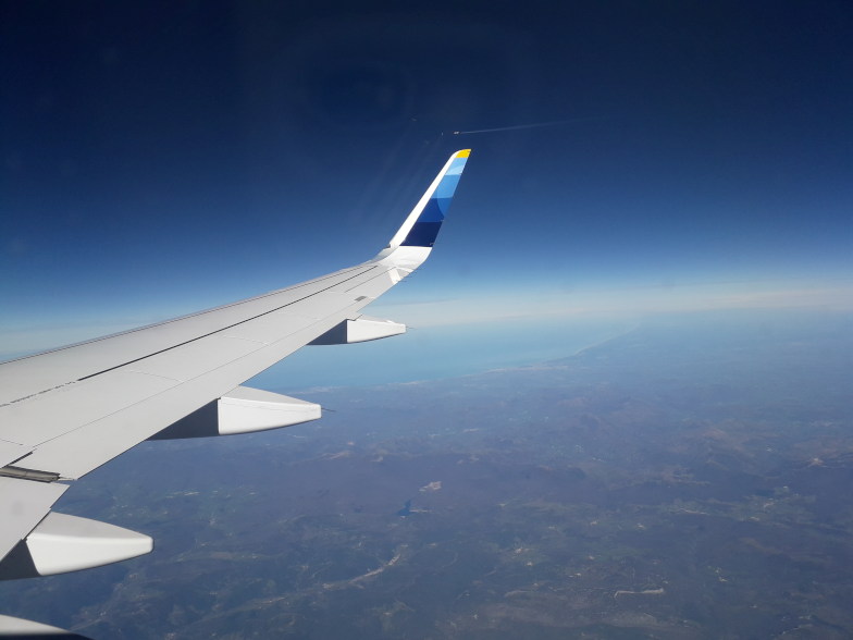 Kabinenausstattung im Airbus A320 von Discover Airlines